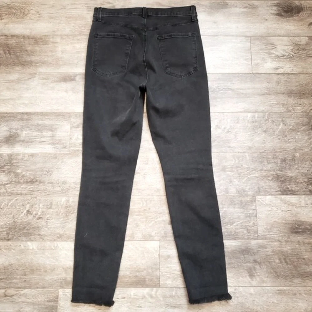 J Brand Leenah Black Distressed Knee Skinny Jeans Women Stretch‎ Denim Grunge 28